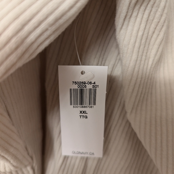 Old Navy Slim Fit Rib-Knit Long-sleeved Turtleneck T-shirt, New With Tags XXL - Picture 3 of 5